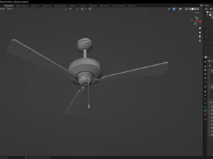 Retro Ceilling Fan 3D Model