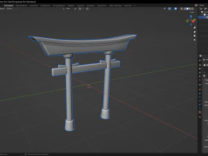 Old Japanese Torii Gate 3D Model