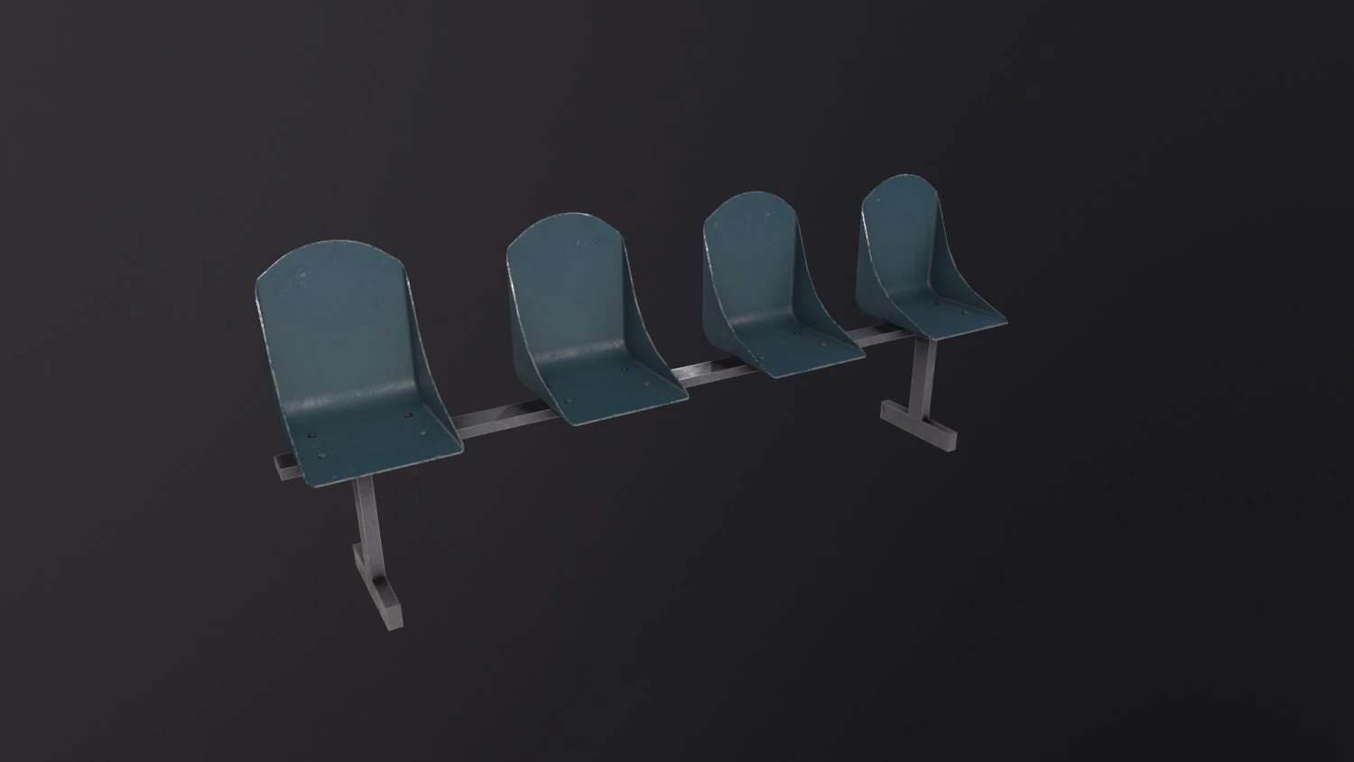 Bus Stop Bench 3D Model .c4d .max .obj .3ds .fbx .stl .blend 
