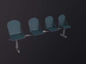 Bus Stop Bench Modello 3D