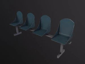 Bus Stop Bench 3D Model