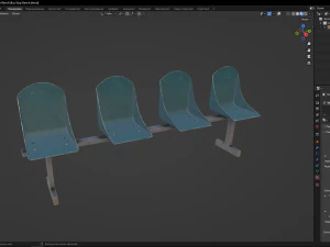 Bus Stop Bench 3D Model