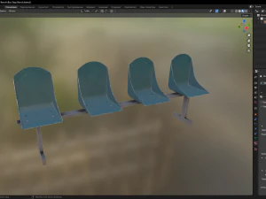 Bus Stop Bench 3D Model