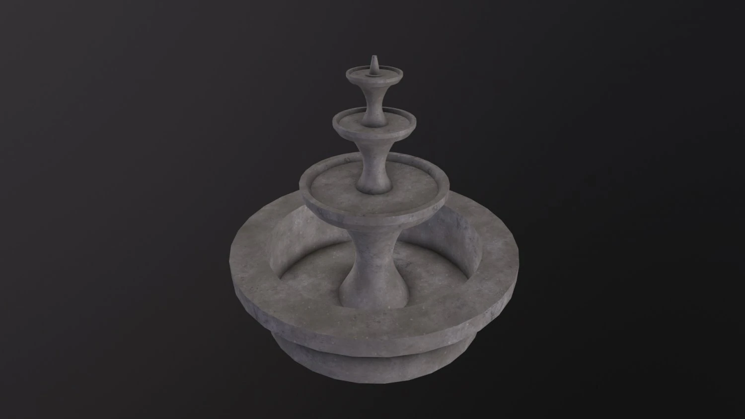 Simple Fountain 3D Model .c4d .max .obj .3ds .fbx .stl .blend 