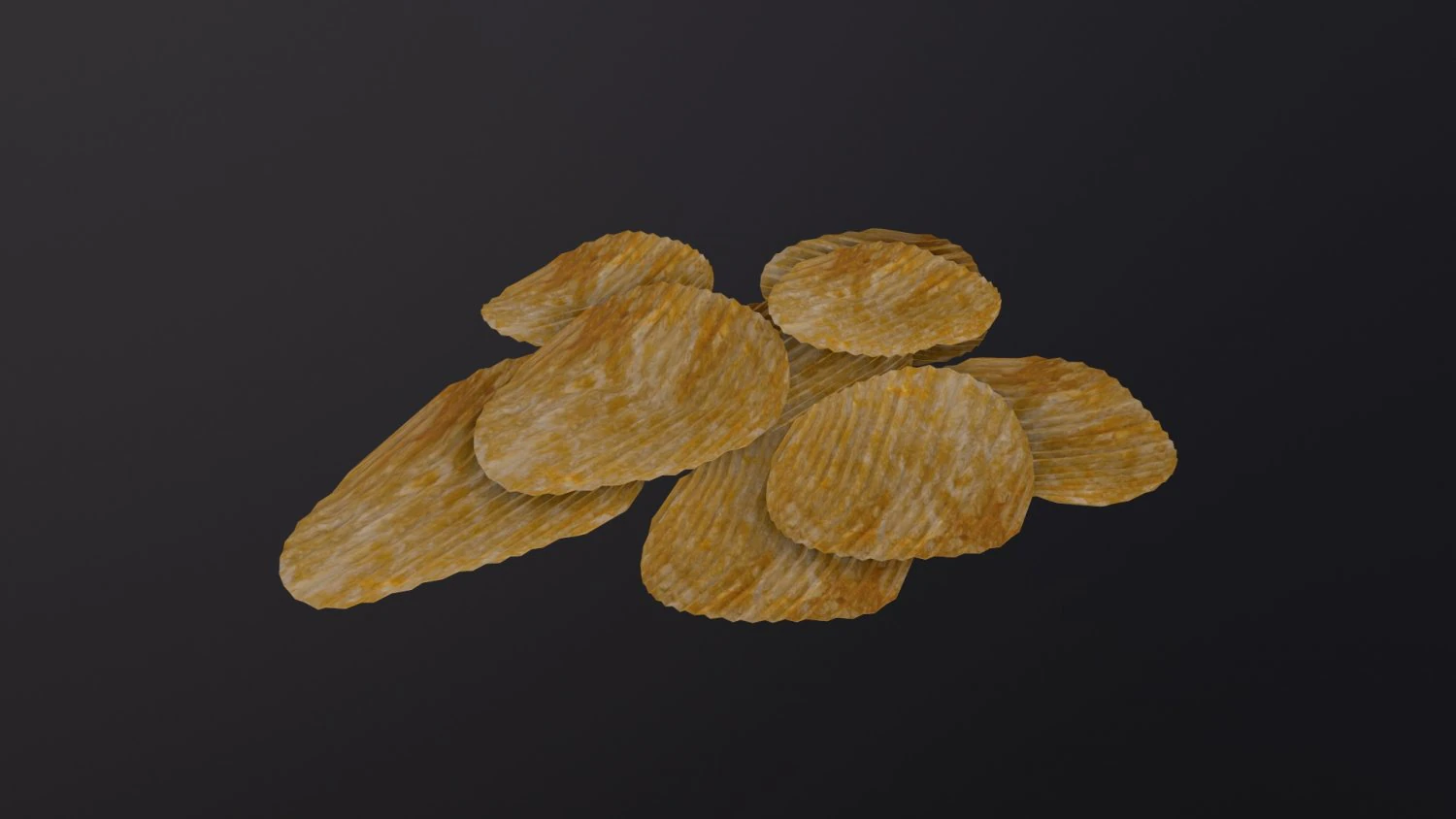 Potato Chips 3D Model .c4d .max .obj .3ds .fbx .stl .blend