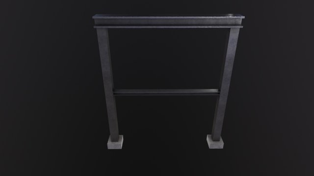 Construction steel beam 3D Model .c4d .max .obj .3ds .fbx .stl .blend 