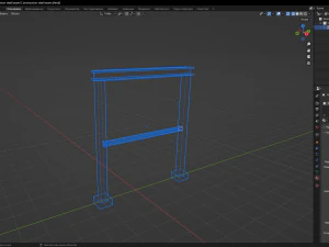 Construction steel beam 3D Model