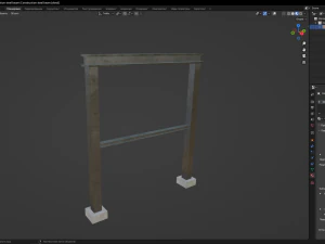Construction steel beam 3D Model