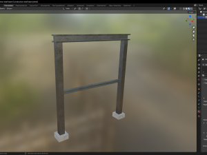 Construction steel beam 3D Model