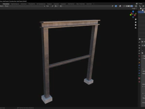 Construction steel beam 3D Model