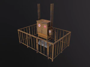 Poste de distribution de gaz Modèle 3D