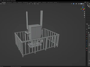 Poste de distribution de gaz Modèle 3D