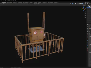 Poste de distribution de gaz Modèle 3D