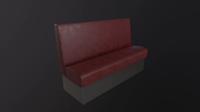 古いソファ 3Dモデル .c4d .max .obj .3ds .fbx .stl .blend 