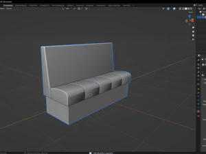 古いソファ 3Dモデル