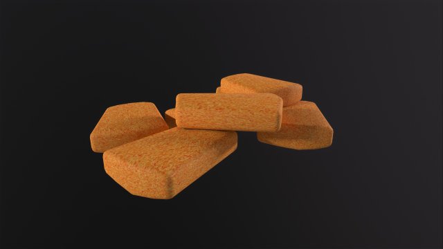 Chicken nuggets Modello 3D .c4d .max .obj .3ds .fbx .stl .blend 