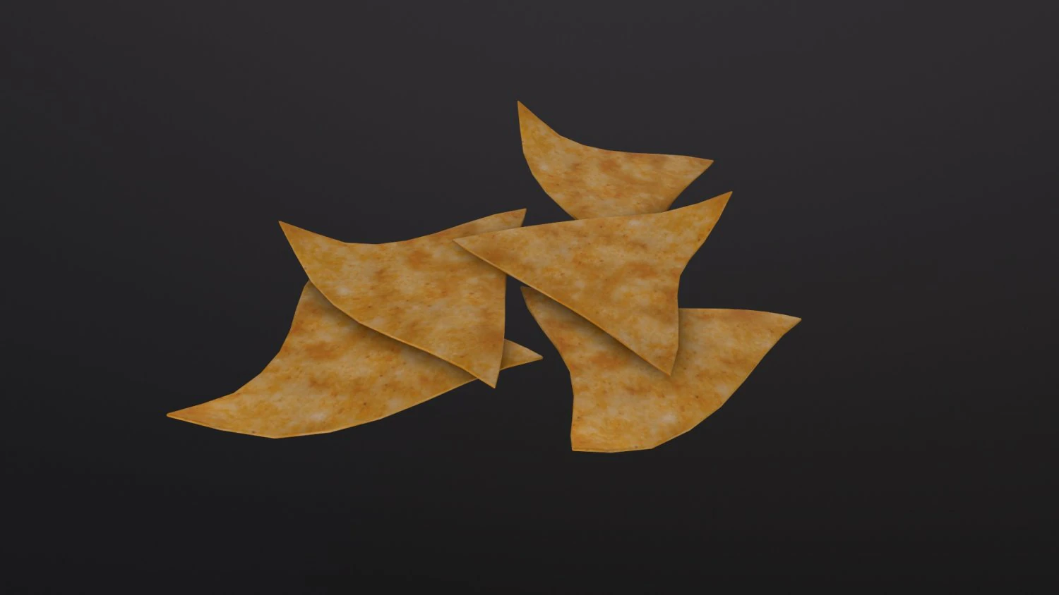 Nachos Chip 3D Model .c4d .max .obj .3ds .fbx .stl .blend 