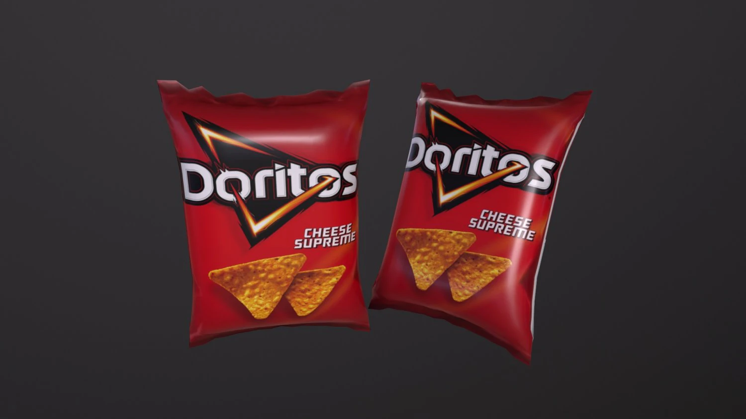 Chips Packaging Doritos 3D Model .c4d .max .obj .3ds .fbx .stl .blend