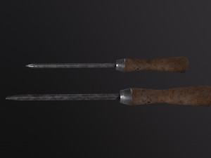 Old Flathead and Phillips Screwdrivers Model 3D