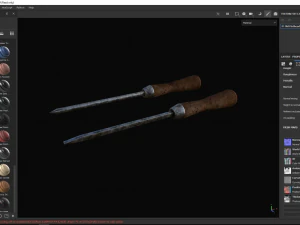 Old Flathead and Phillips Screwdrivers 3D Model