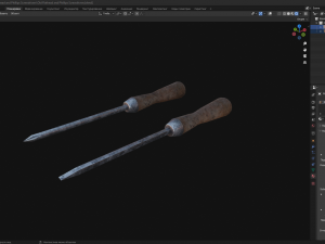 Old Flathead and Phillips Screwdrivers Model 3D