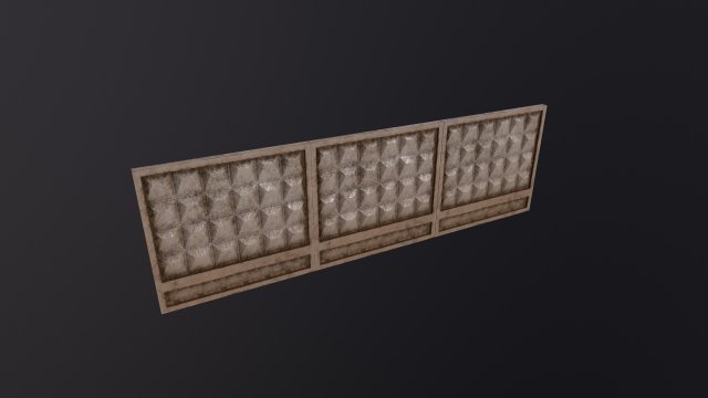 Concrete fence wall Modello 3D .c4d .max .obj .3ds .fbx .stl .blend 