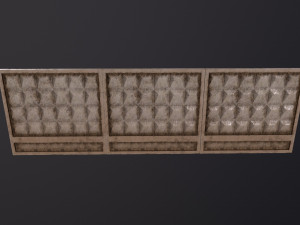 Concrete fence wall Modello 3D