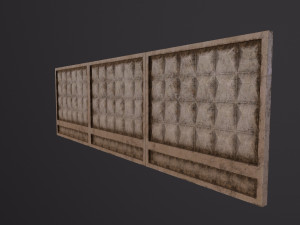 Concrete fence wall Modello 3D