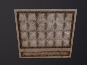 Concrete fence wall Modello 3D