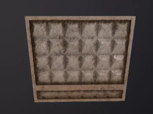 Concrete fence wall 3D Model
