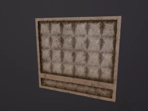 Concrete fence wall 3D Model