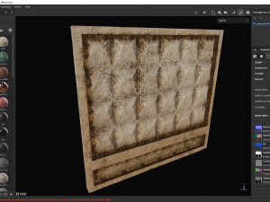 Concrete fence wall Modello 3D