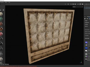 Concrete fence wall 3D Model