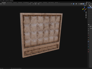 Concrete fence wall Modello 3D