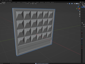 Concrete fence wall Modello 3D