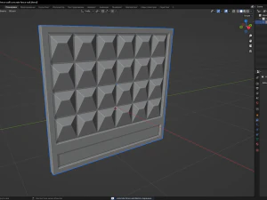 Concrete fence wall 3D Model