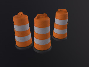 Construction Barrel 3D Model