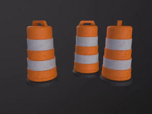 Construction Barrel 3D Model