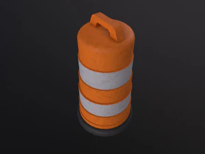Construction Barrel 3D Model