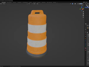 Construction Barrel 3D Model