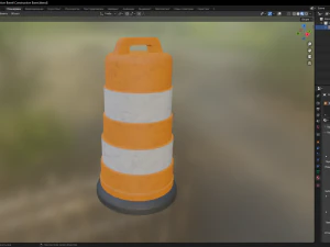Construction Barrel 3D Model