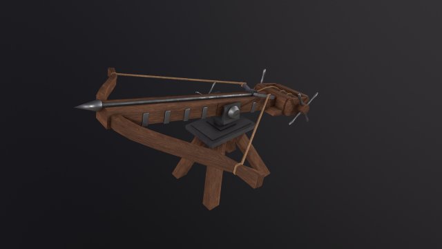 Medieval Ballista 3D 모델 .c4d .max .obj .3ds .fbx .stl .blend 