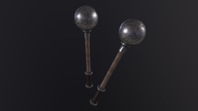Blunt Mace Model 3D .c4d .max .obj .3ds .fbx .stl .blend 