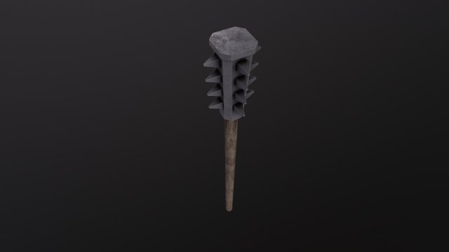 Wood Mace 3Dモデル .c4d .max .obj .3ds .fbx .stl .blend 