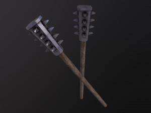 Wood Mace 3Dモデル
