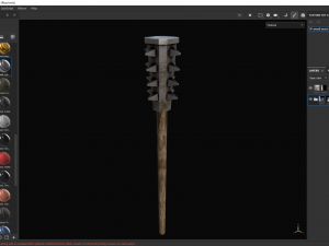 Wood Mace 3Dモデル