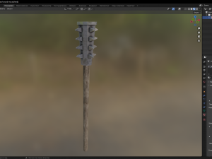 Wood Mace 3Dモデル