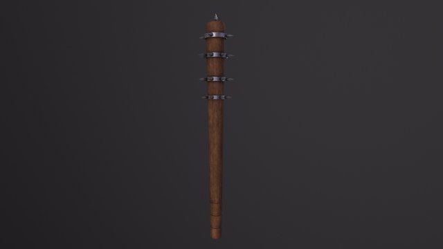 Spiked Club Model 3D .c4d .max .obj .3ds .fbx .stl .blend 