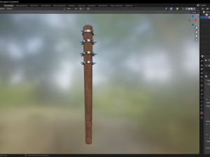 Spiked Club Model 3D
