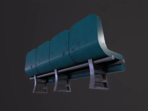 4 asientos Modelo 3D
